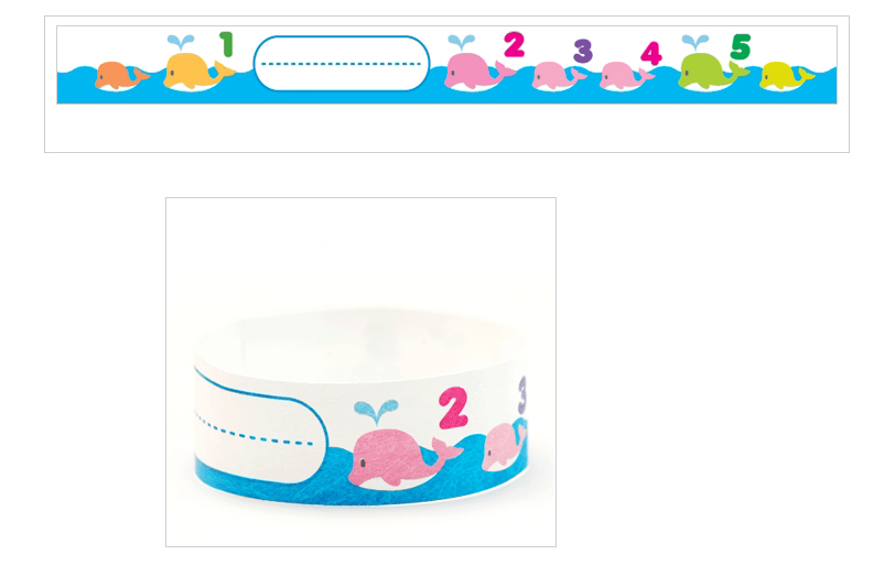 Child Identification Wristband Bracelet Child ID (10pc)  